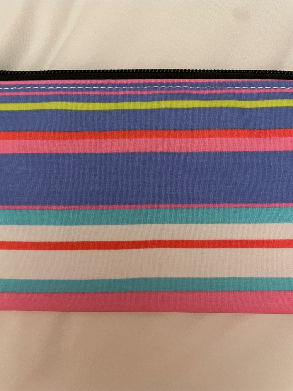 Scout Striped Wristlet Pouch in Teal, Purple, Pink and Coral - Picture 3 of 4